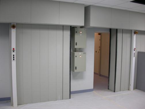 Sliding doors for a double radiotherapy bunker - Saudi Arabia.